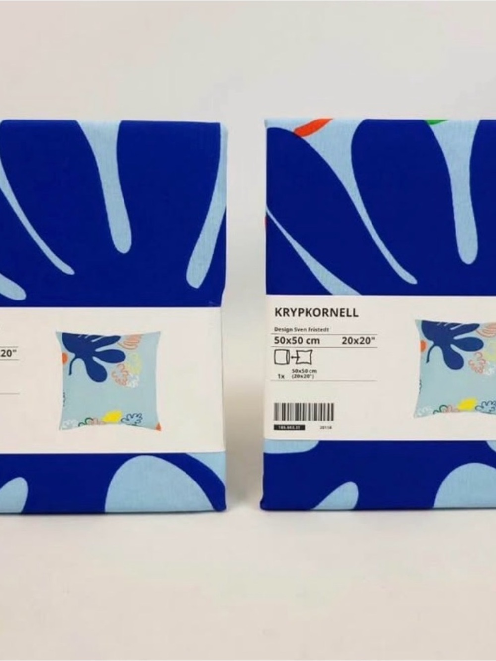 Pillow Cushion Cover Blue 20x20" 105.603.31 New